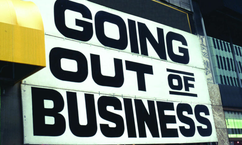 business shut down