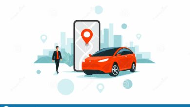online car sharing service remote controlled via smartphone app city transportation vector illustration autonomous phone 161651148