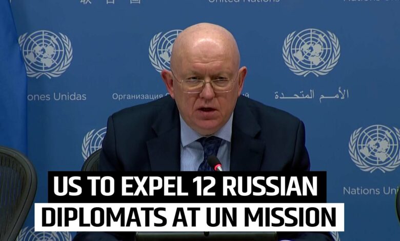 us expels 12 diplomats from russia's mission to un, moscow calls its hostile action