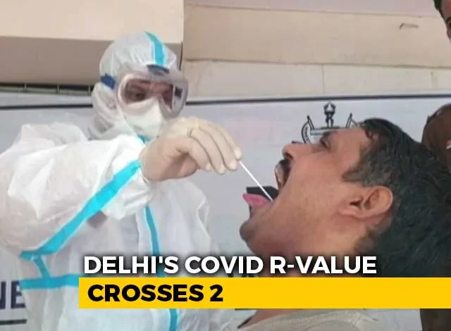 delhi's covid-19 'r-value' crosses 2, shows iit study. what it means