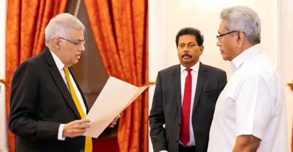 indian envoy calls on new sri lankan prime minister wickremesinghe