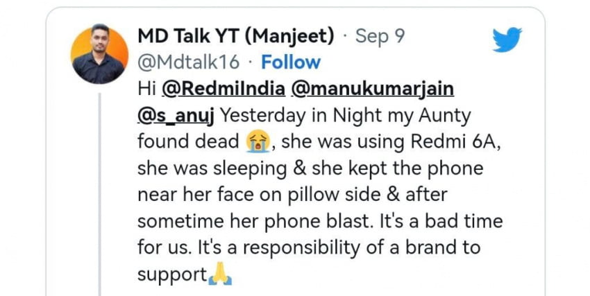 image redmi 6a exploded and allegedly killed a woman xiaomi is investigating the incident 166298060181056