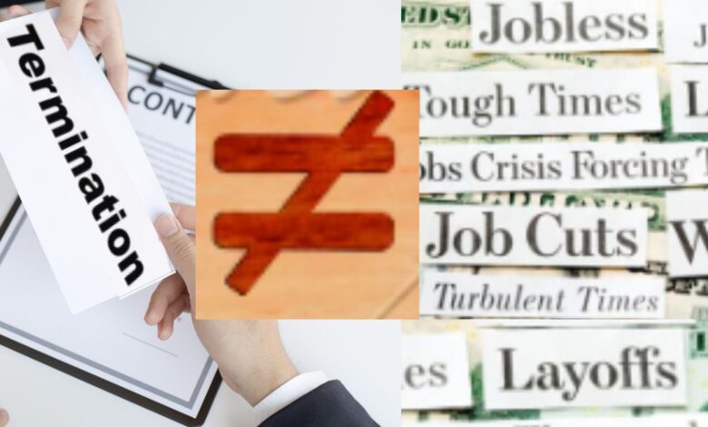 job cuts not equal to mass layoff