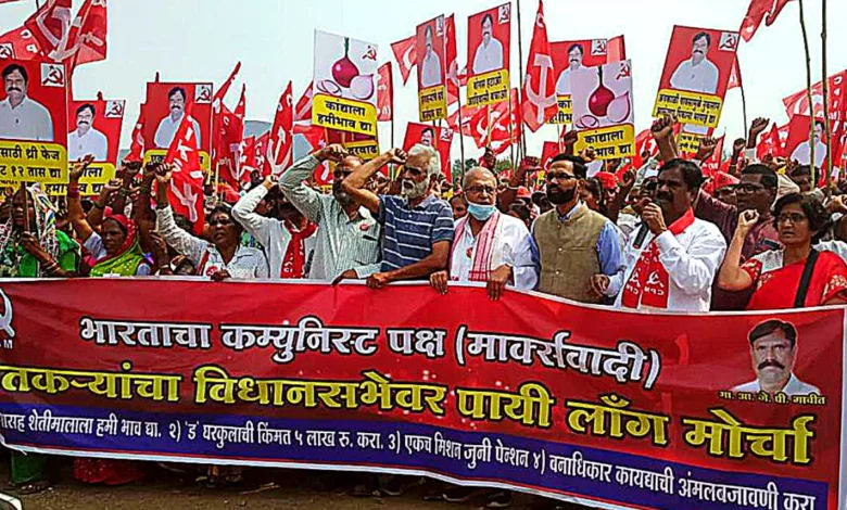 farmers continue to march from nashik to mumbai over issues with onion prices.