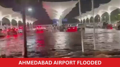 ahmedabad airport flooded- real gujarat model of development