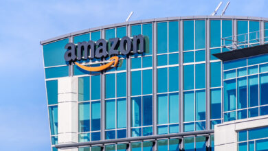 amazon shares soar 8% as e-commerce and cloud computing