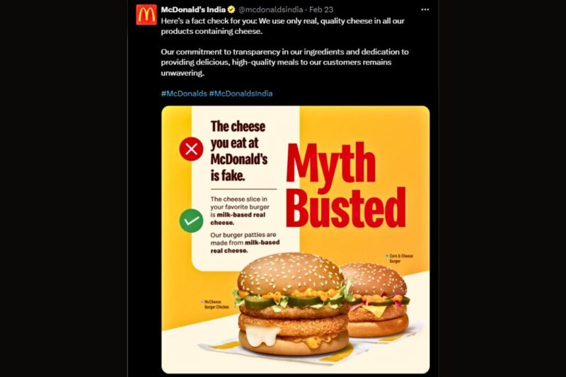 Cheese Analogues in McDonald's