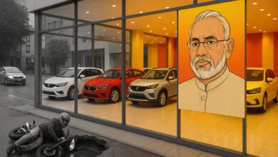 India’s Policy Paralysis Where PM Posters Shine Bright In Showrooms But Potholes In Road Swallow Cars…