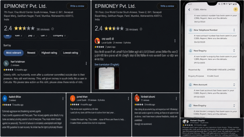 Epimoney Google Reviews
